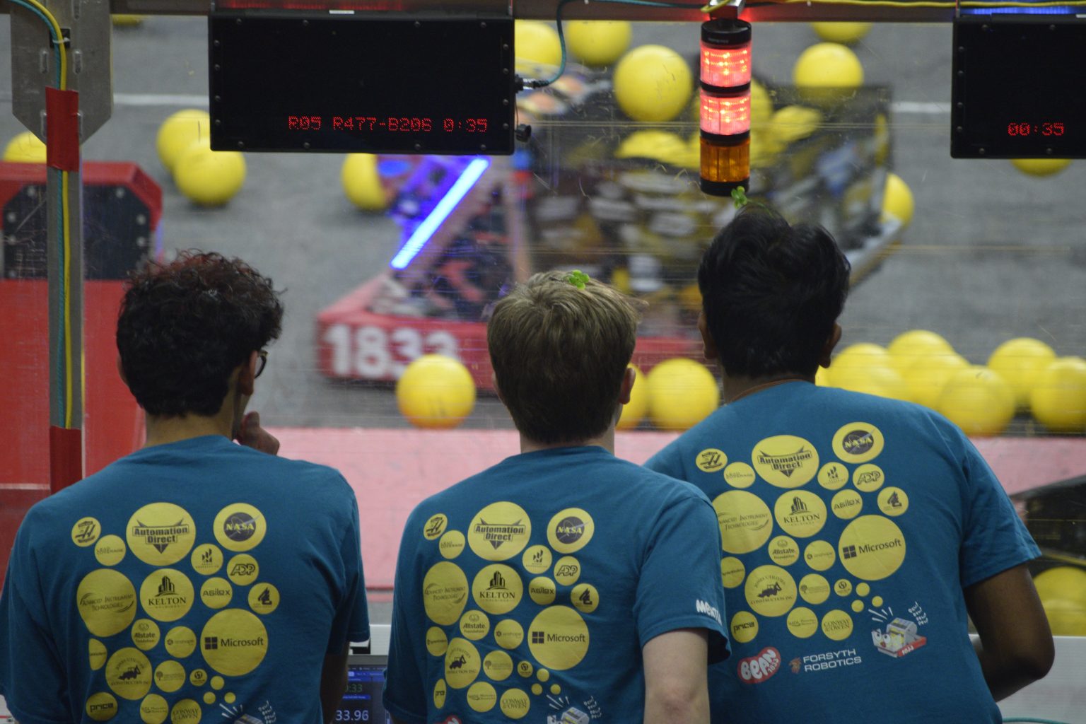 Team BEAN robot competing on the field